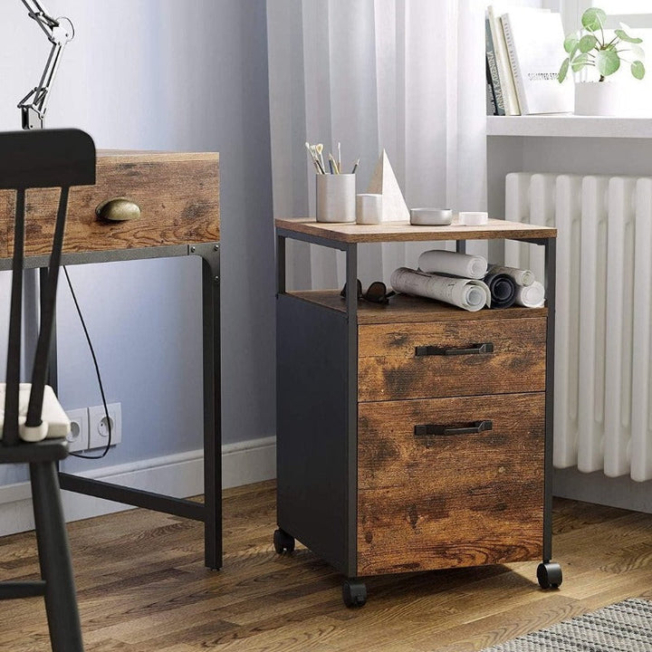 Way Side Office Home Drawer Side Table Rolling Trolley - waseeh.com