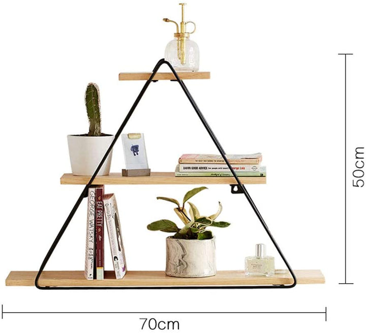 Chengxin Triangle Floating Wall Metal Organizer Shelve Decor - waseeh.com