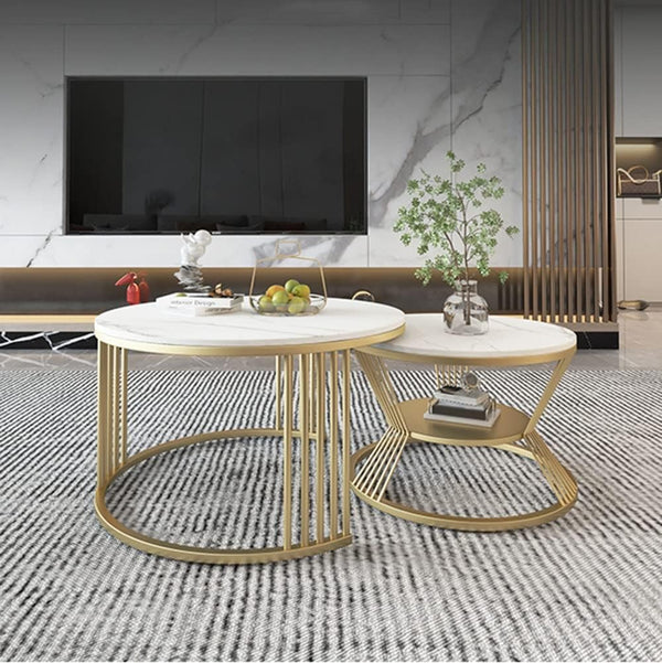 Mocker Living Lounge Round Coffee Table (Set of 2)