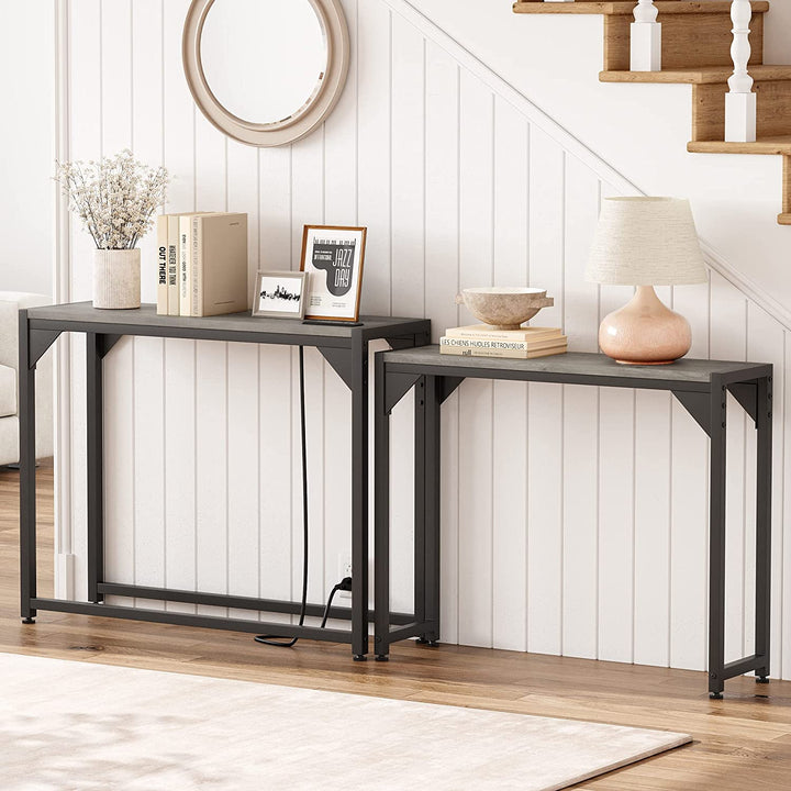 Amyove Nesting Console Narrow Long Entryway Table Pack of 2 - waseeh.com