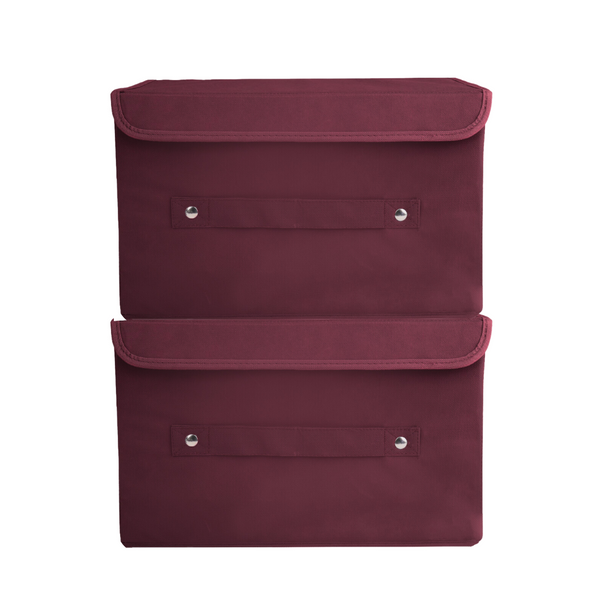 Qoolish Pack of 2 Storage Box with Lid ! ( Available in 4 Colors )