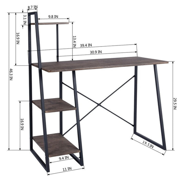 Beckler Top Home Office Workstation Writing Organizer Desk Table - waseeh.com