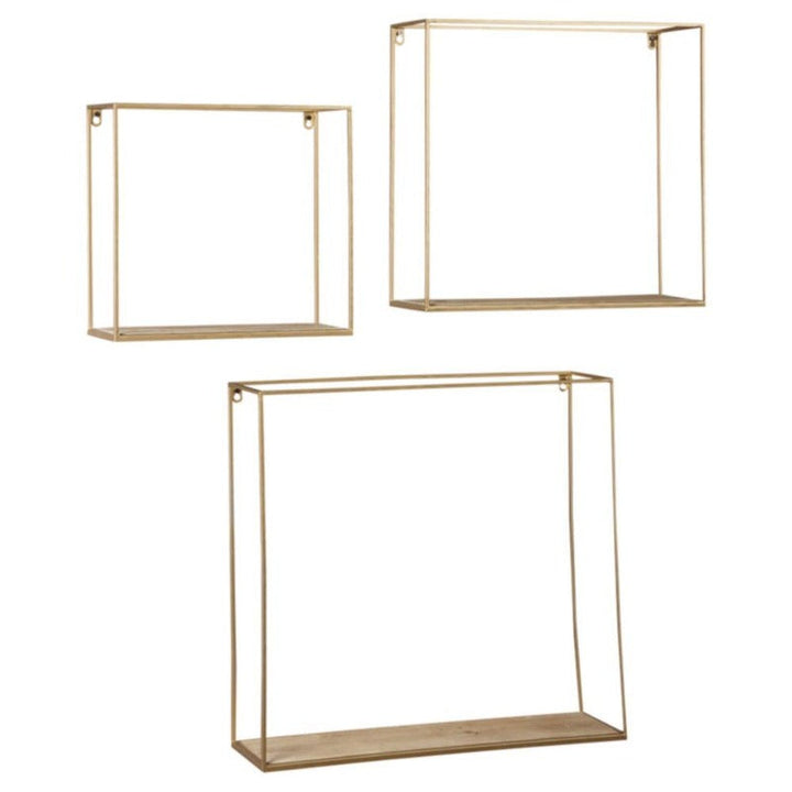 Rectangle Living Lounge Drawing Room Floating Organizer Shelve (Set of 3) - waseeh.com