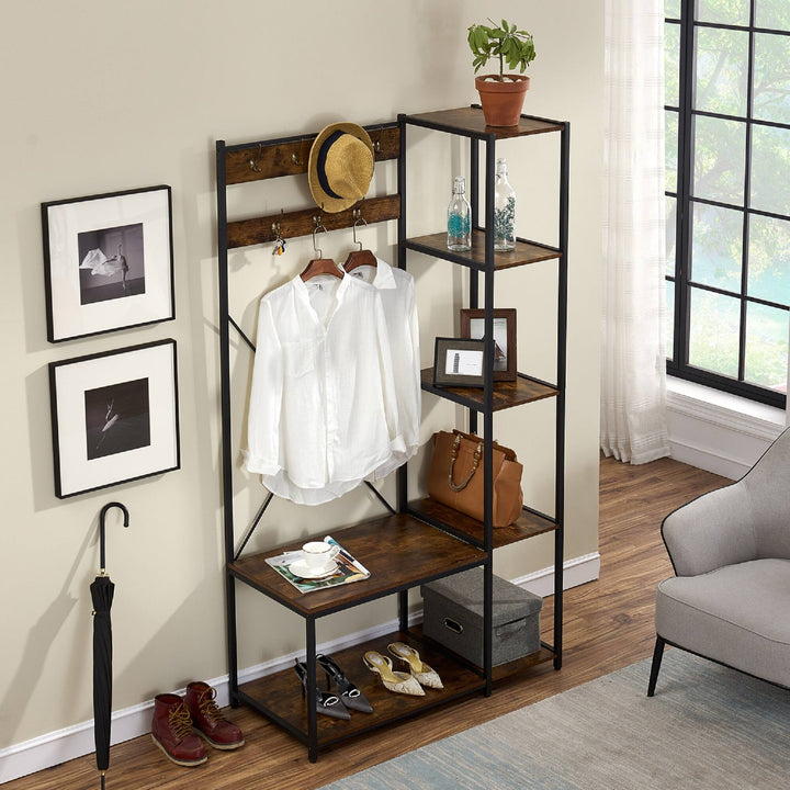 Grotesque Living Bedroom Shoe Coat Hang Storage Organizer Rack Decor - waseeh.com