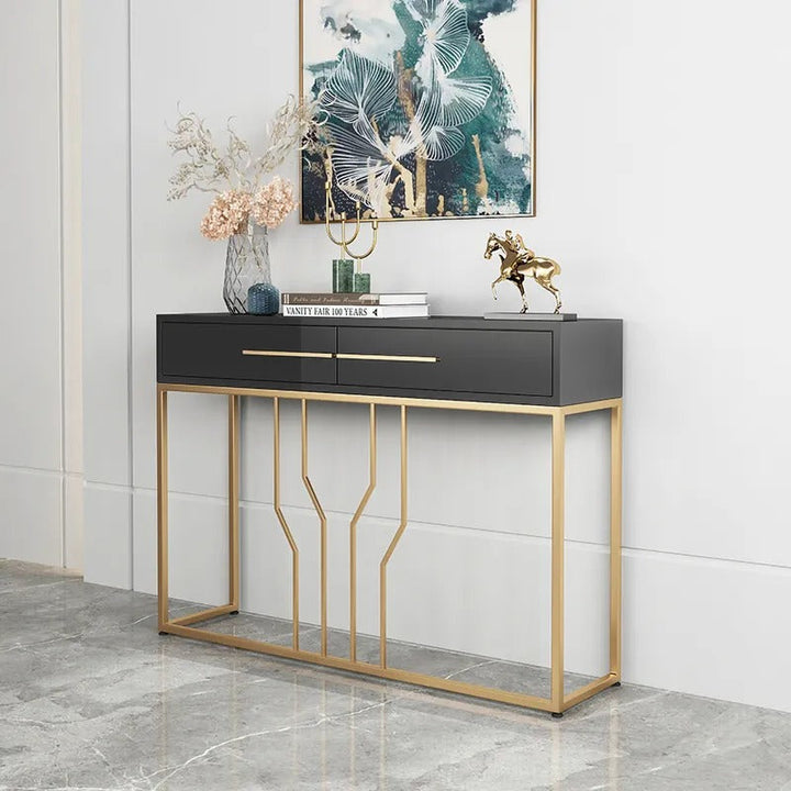 Off-Track Living Lounge Entryway Drawing Room Console Drawer Table - waseeh.com