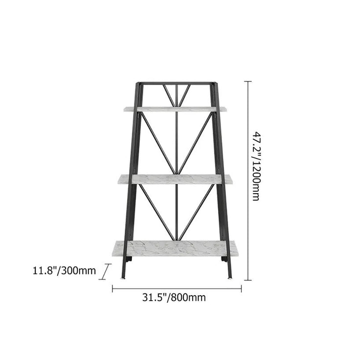 Carnation Modern Ladder Living Drawing Room Freestanding Bookcase shelve Rack - waseeh.com