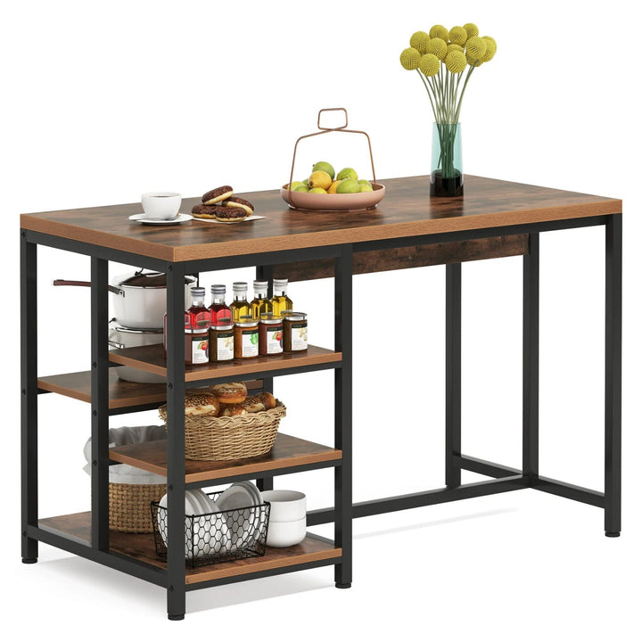 Comic Industrial Kitchen Island Storage Organizer Bakers Rack - waseeh.com