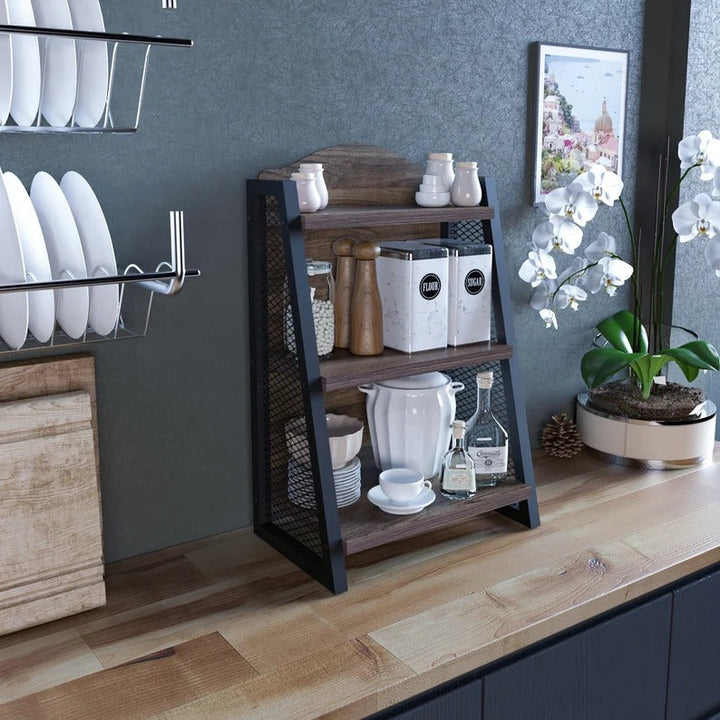 Trestle Modern Spice Coffee Kitchen Organizer Storage Rack - waseeh.com