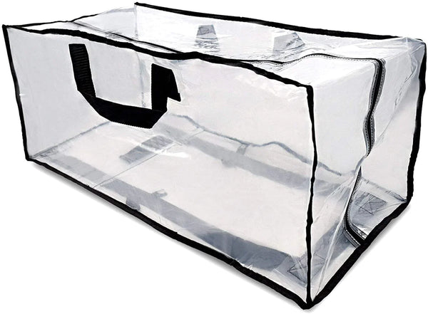 CLEAR WATERPROOF ZIPPERED STORAGE BAG