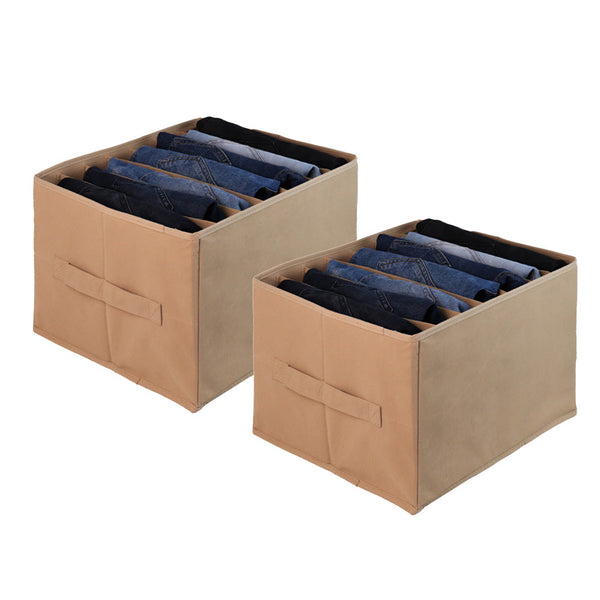 Qoolish Pack of 2 Beige Jeans Organizers