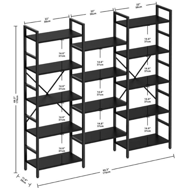 Multiuse Crosser Bookcase Storage Organizer Rack - waseeh.com