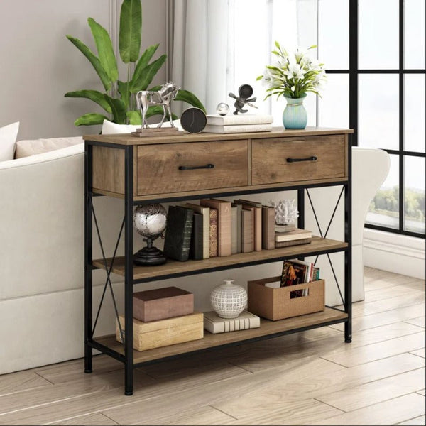 Kedarian Console Living Lounge Bookcase Organizer Table - waseeh.com